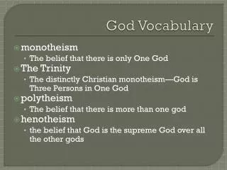 god vocabulary
