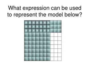 What expression can be used to represent the model below?