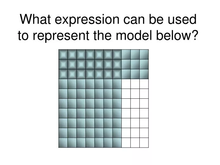 what expression can be used to represent the model below