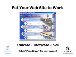 Put Your Web Site to Work