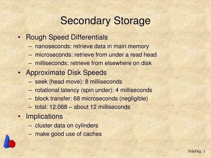 secondary storage
