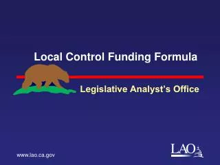 Local Control Funding Formula