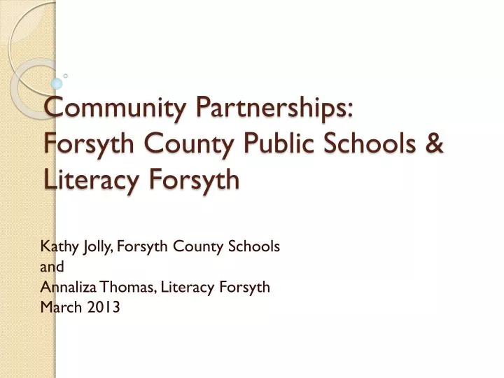 community partnerships forsyth county public schools literacy forsyth