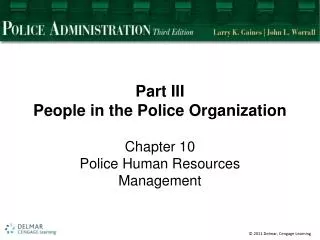 Part III People in the Police Organization