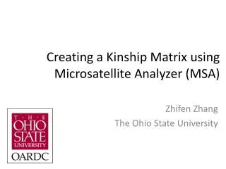 Creating a Kinship Matrix using Microsatellite Analyzer (MSA)