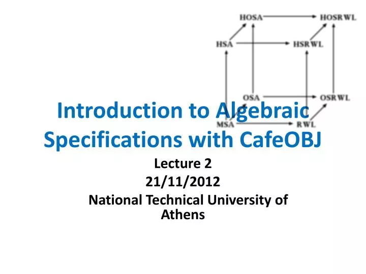 introduction to algebraic specifications with cafeobj