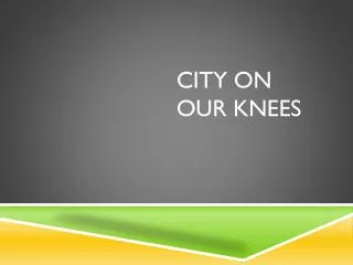 City On Our Knees
