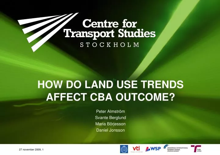 how do land use trends affect cba outcome