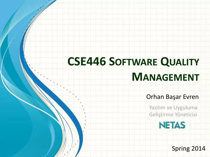 cse446 software quality management