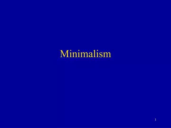 minimalism