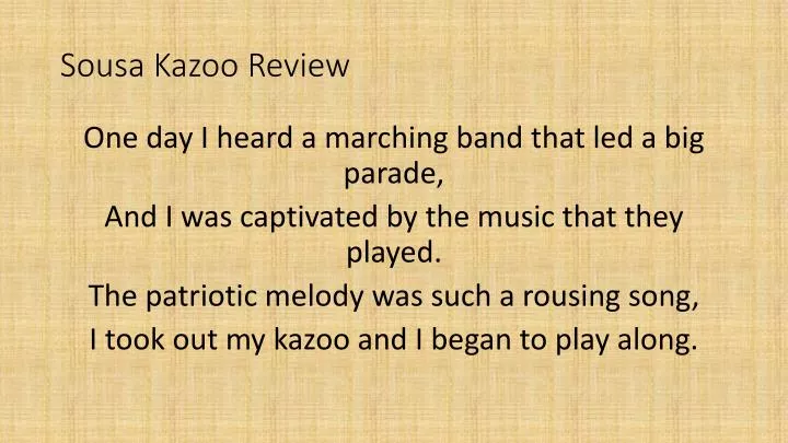sousa kazoo review