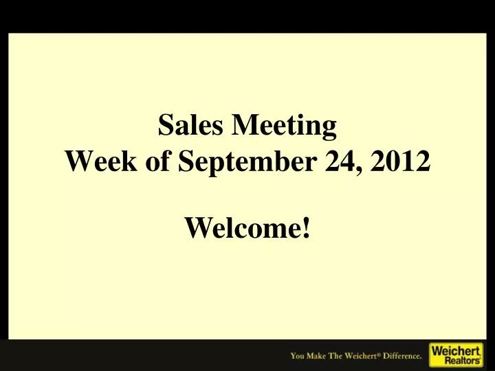 sales meeting week of september 24 2012