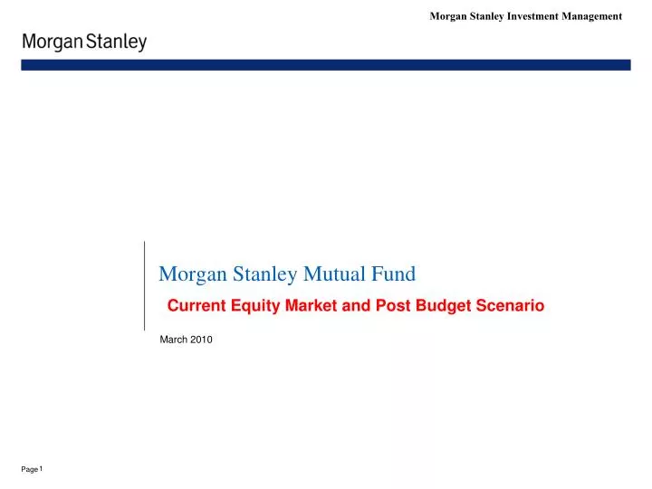 morgan stanley mutual fund