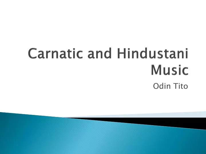 carnatic and hindustani music