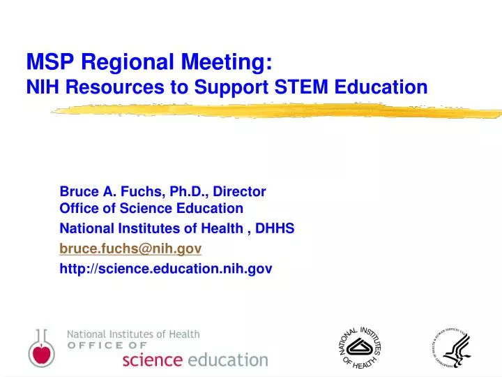 msp regional meeting nih resources to support stem education
