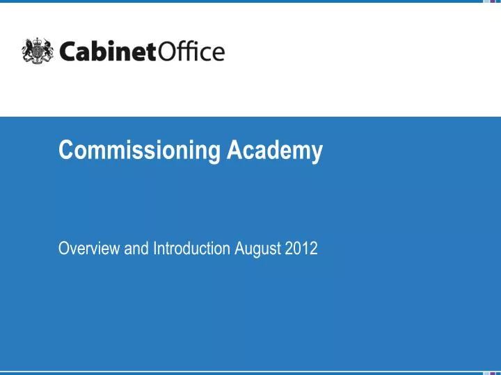 commissioning academy