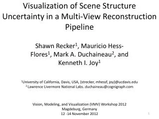 Visualization of Scene Structure Uncertainty in a Multi-View Reconstruction Pipeline