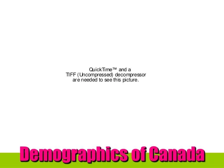 demographics of canada