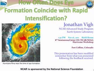 How Often Does Eye Formation Coincide with Rapid Intensification?