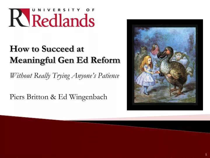 how to succeed at meaningful gen ed reform