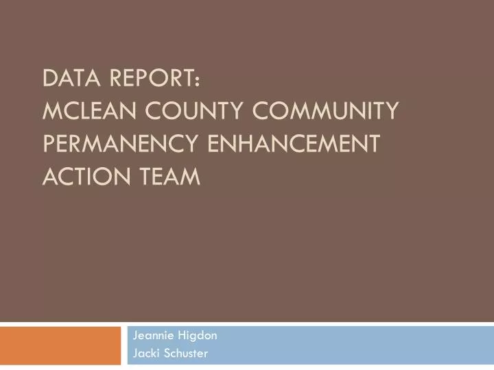 data report mclean county community permanency enhancement action team