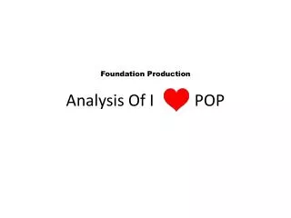 Analysis Of I POP