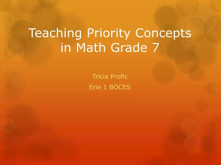 teaching priority concepts in math grade 7