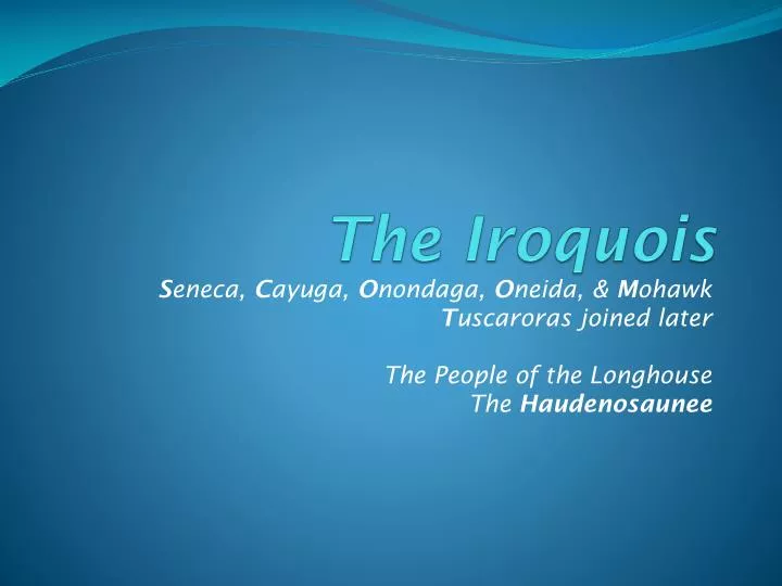 the iroquois
