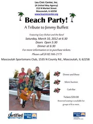 Beach Party! A Tribute to Jimmy Buffett