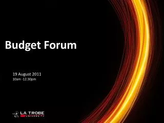 Budget Forum