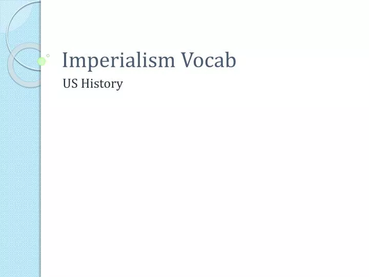 imperialism vocab