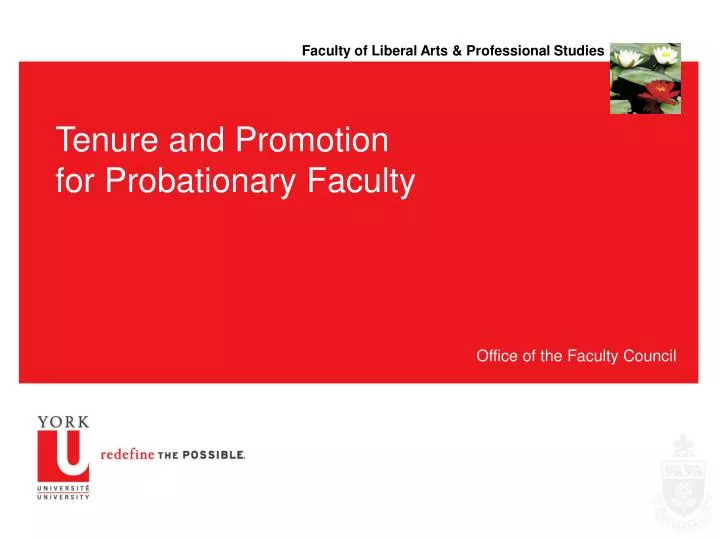 tenure and promotion for probationary faculty