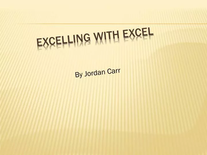 excelling with excel