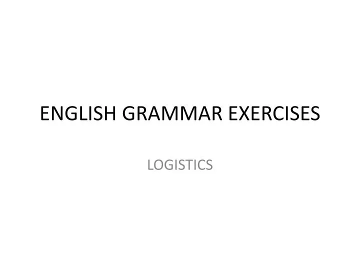 english grammar exercises