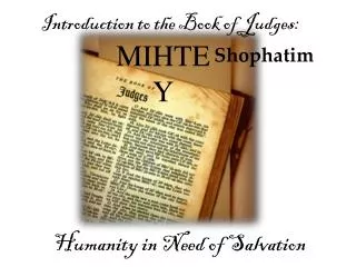 Introduction to the Book of Judges: