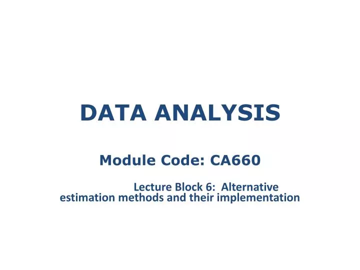 data analysis