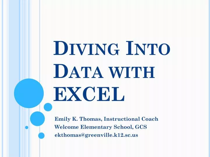 diving into data with excel
