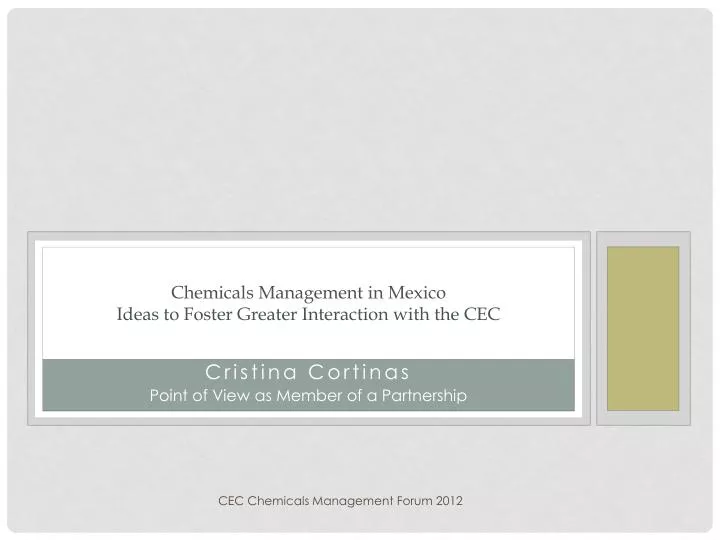 chemicals management in mexico ideas to foster greater interaction with the cec