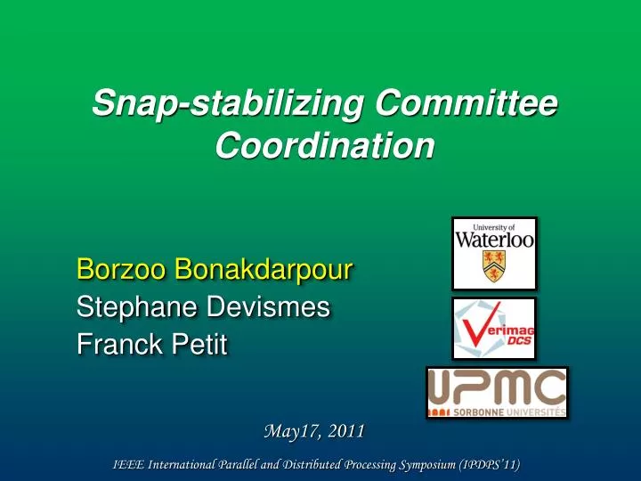 snap stabilizing committee coordination