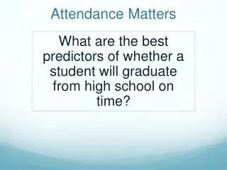 attendance matters