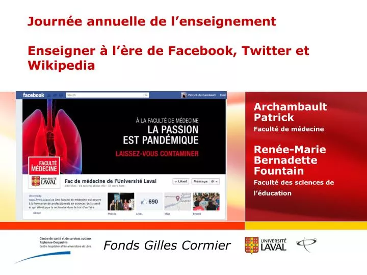 journ e annuelle de l enseignement enseigner l re de facebook twitter et wikipedia