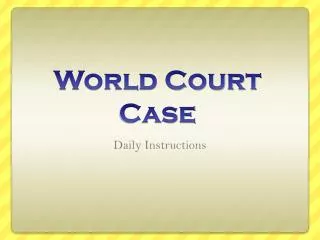 World Court Case