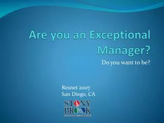 Are you an Exceptional Manager?