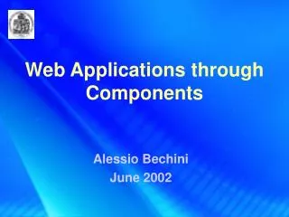 Web Applications through Components