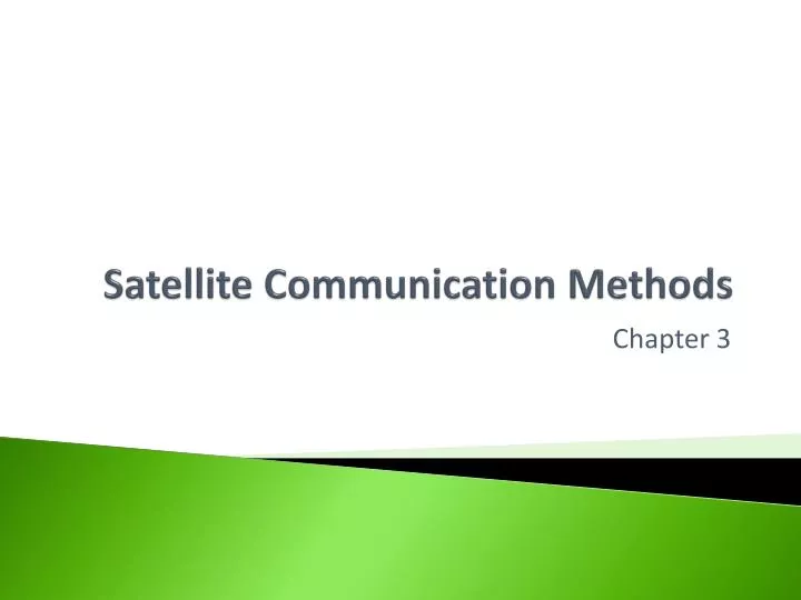 satellite communication methods