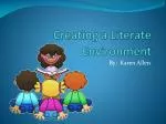 Creating a Literate Environment - slide 1