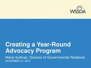 Creating a Year-Round Advocacy Program