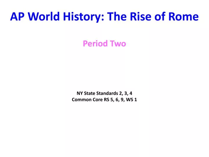 ap world history the rise of rome
