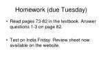 Homework (due Tuesday) - slide 1