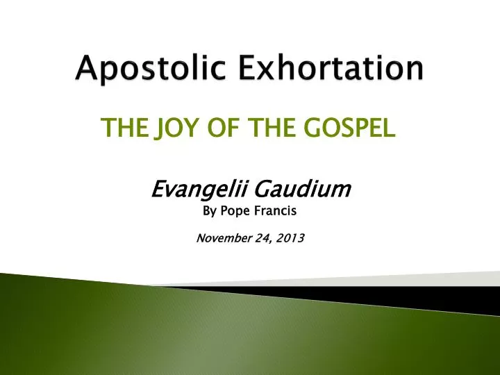 apostolic exhortation
